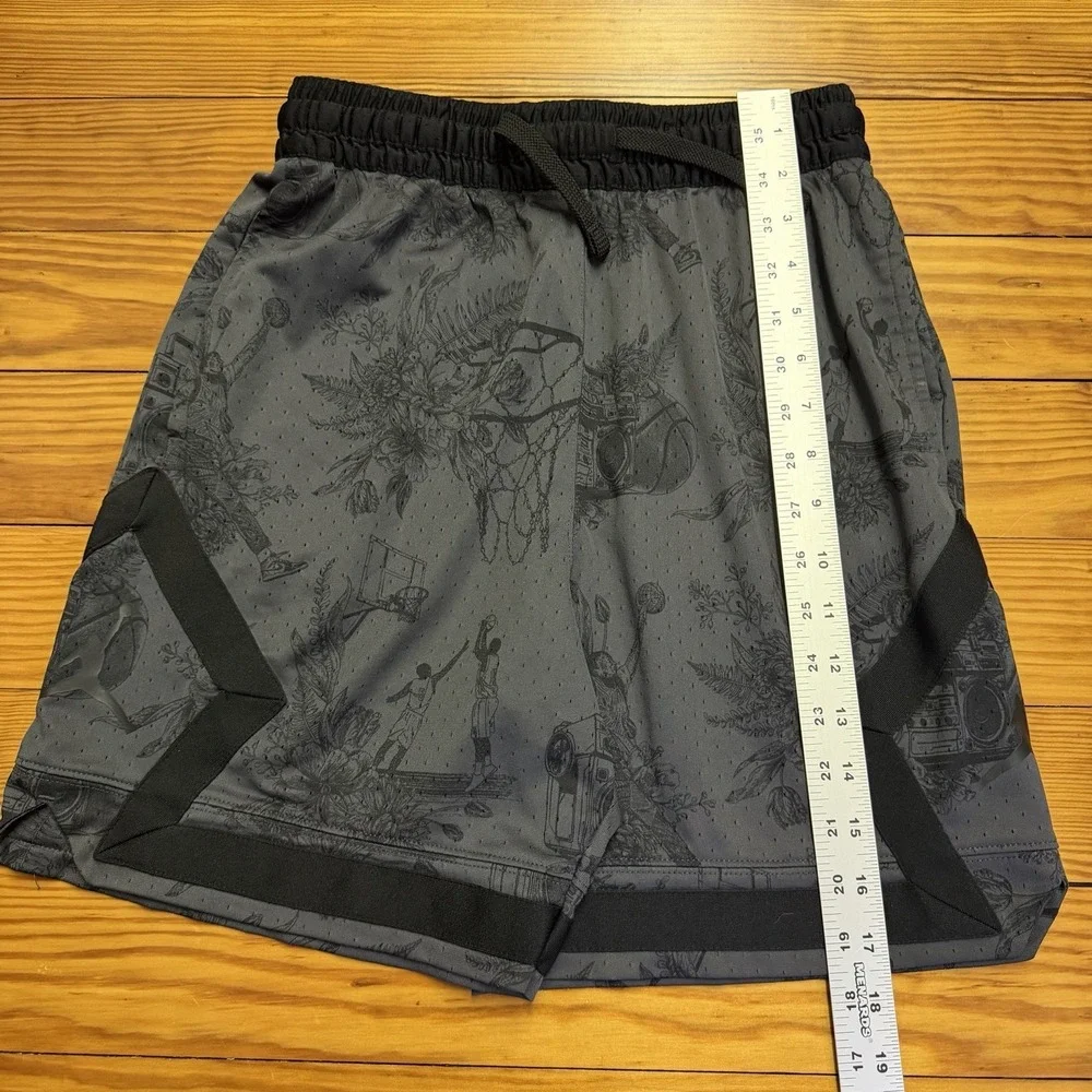Air Jordan Sport Dri-FIT Shorts Floral Black Gray Diamond FV8614-010 Men's S